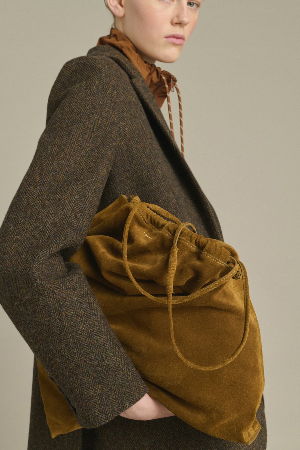 Sac Sia - Caramel Croûte de Cuir Froncé - Soeur vue 2