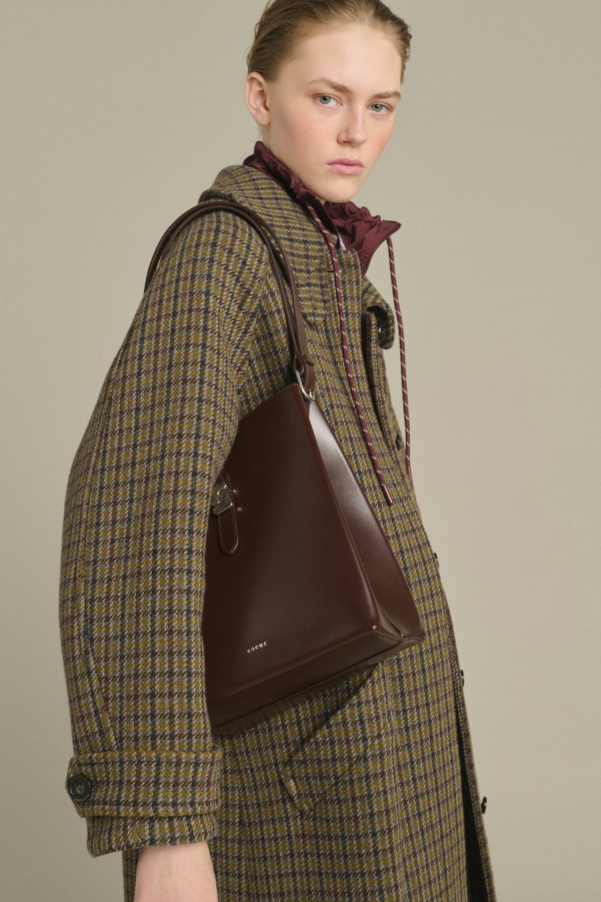 Sac Bello - Marron Chaud Cuir Box Seau - Soeur vue 2
