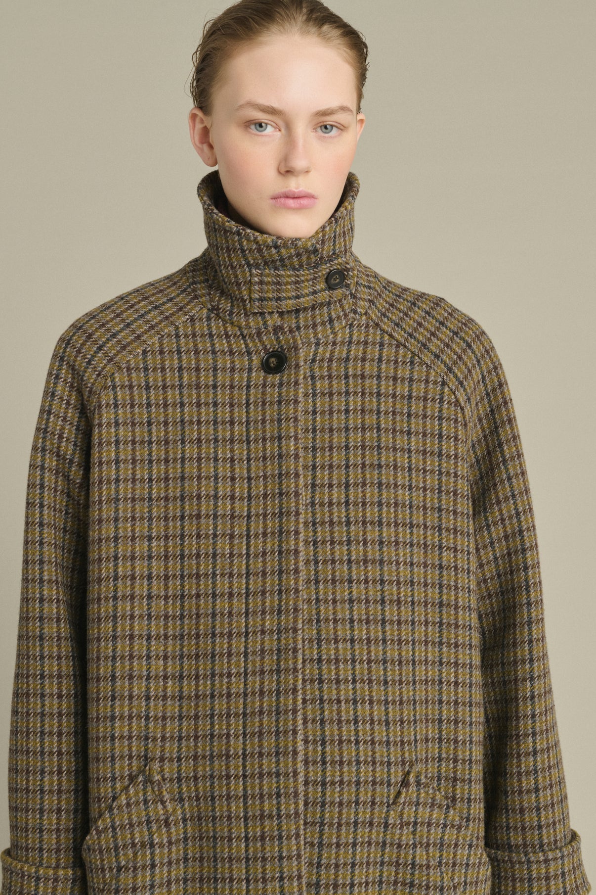 Berlin coat - Grey/Khaki - Wool - Women vue 5