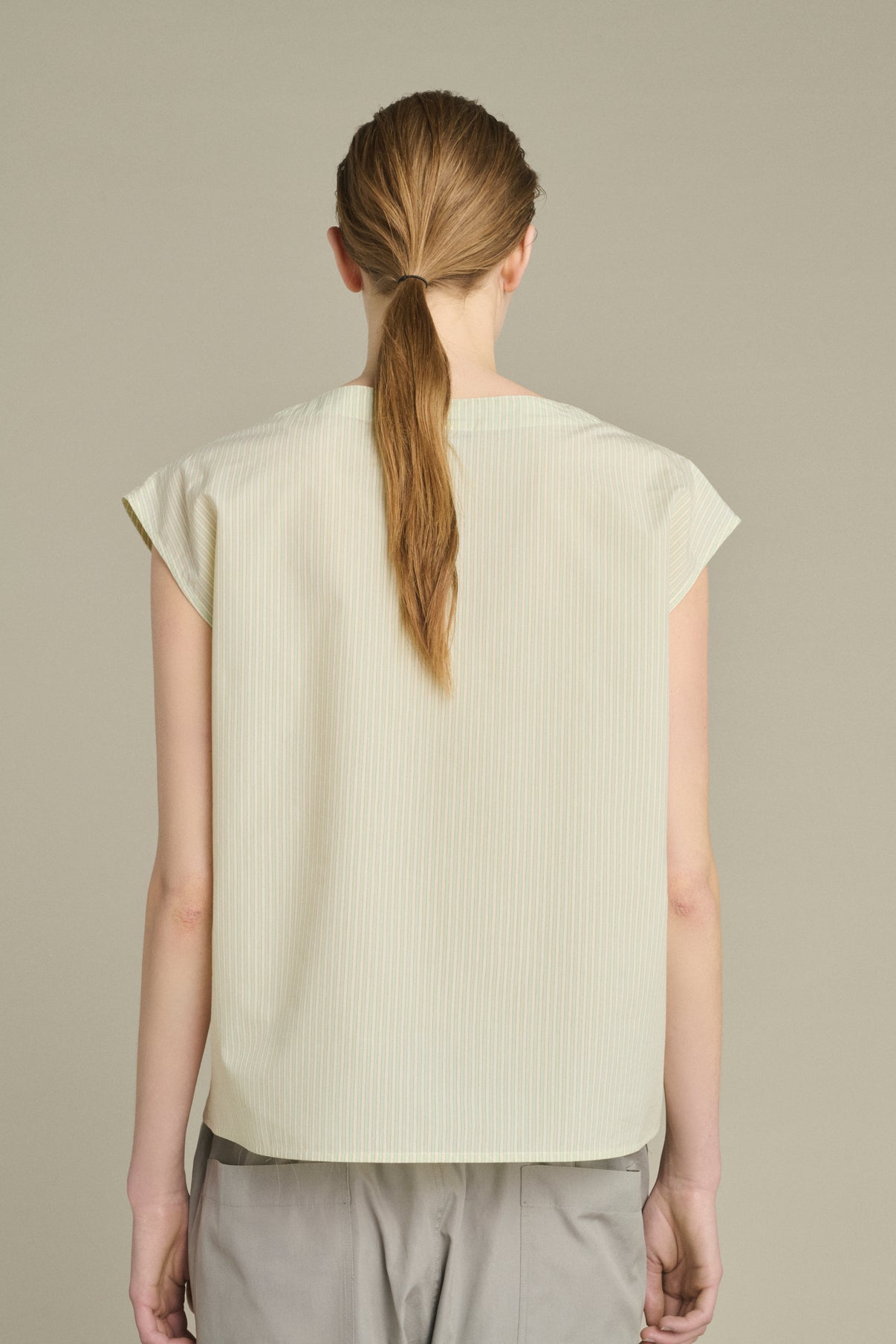 Bluse Lorena - Grün/Ecru - Baumwolle - Damen vue 2