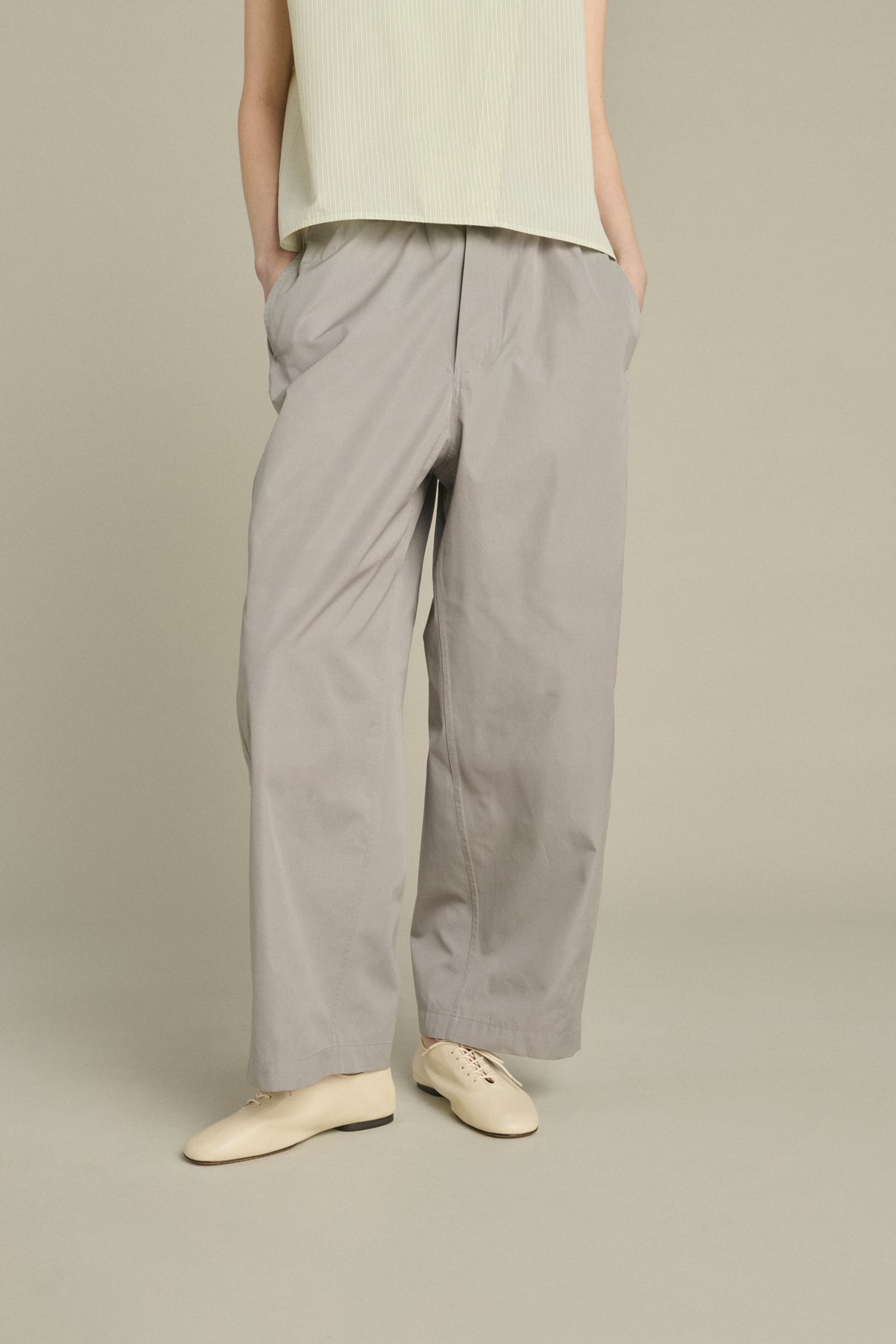 Pantalon Hugues - Gris - Coton - Femme vue 3