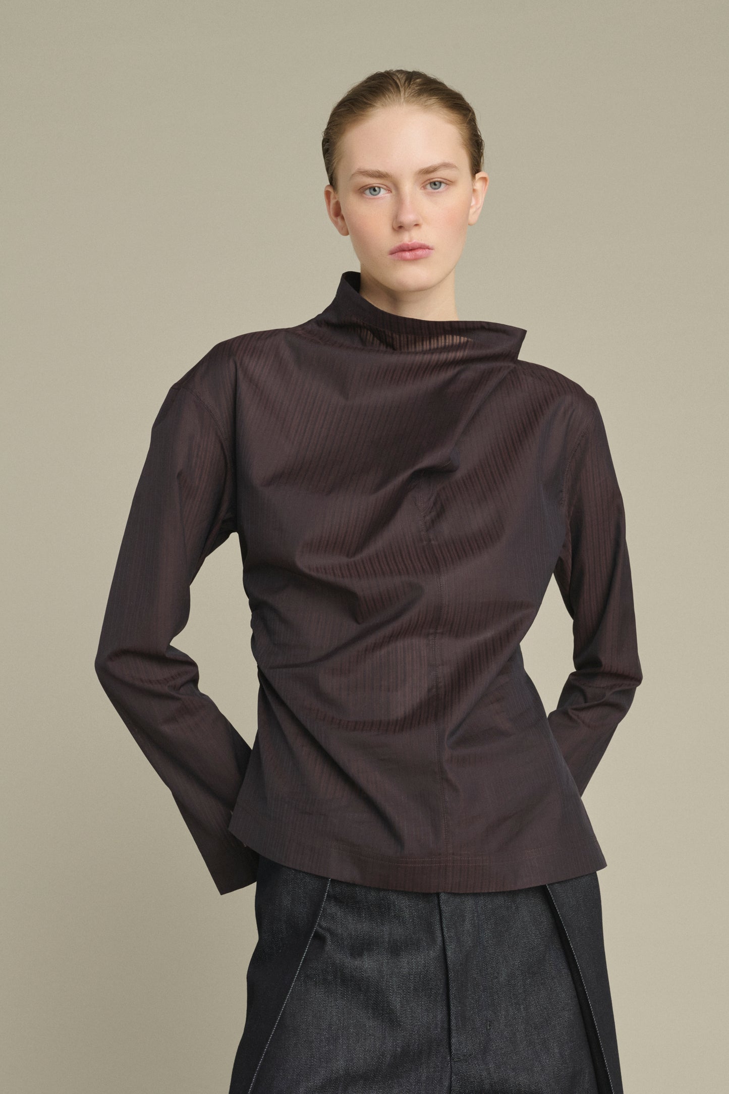 Bluse Lana - Feige/Braun - Baumwolle - Damen