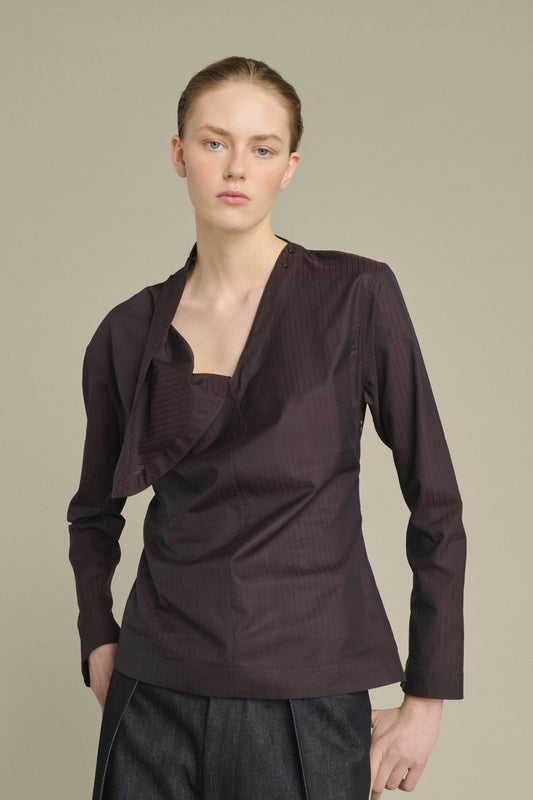 Bluse Lana - Feige/Braun - Baumwolle - Damen