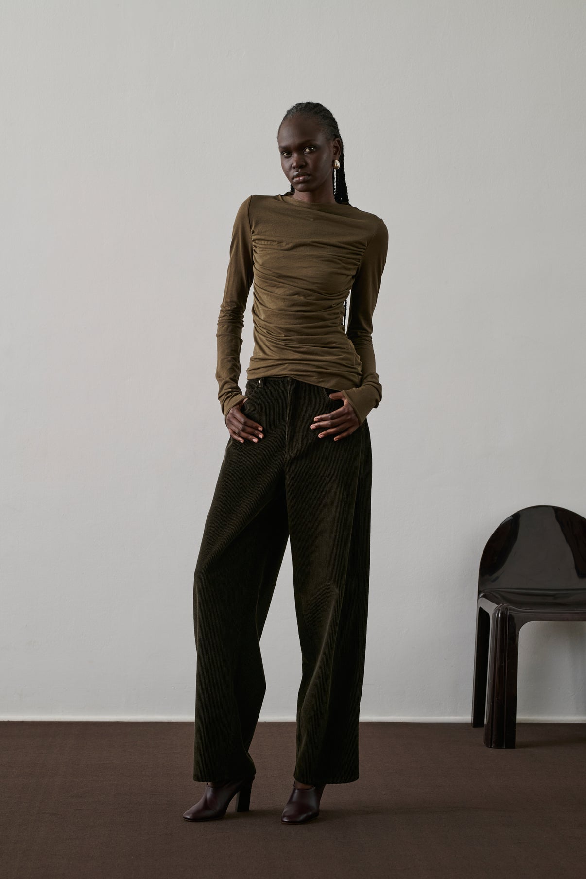 Pantalon Gunther - Ébène - Coton - Femme vue 1