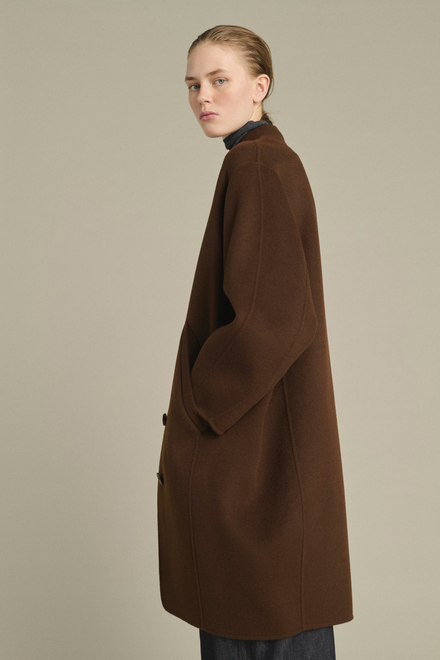 Manteau Beaulieu - Chocolat - Laine - Femme