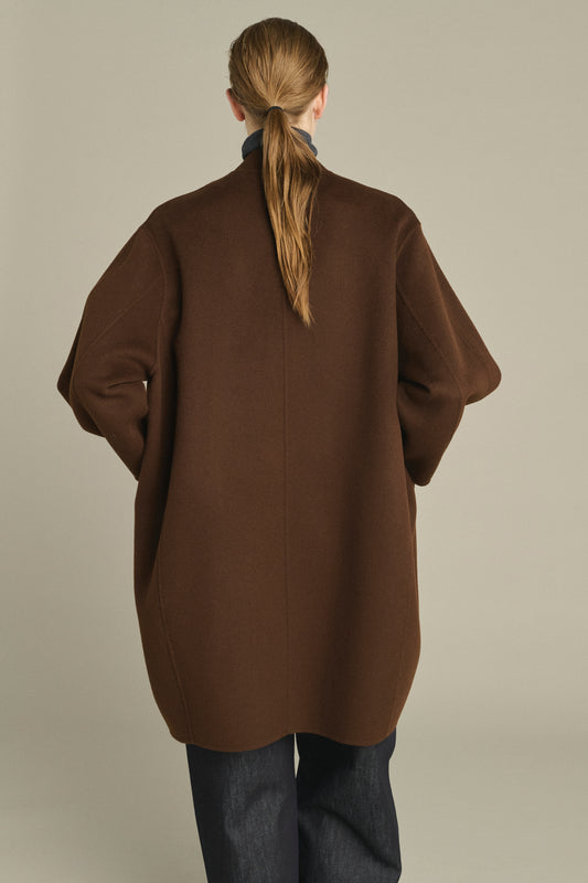Manteau Beaulieu - Chocolat - Laine - Femme
