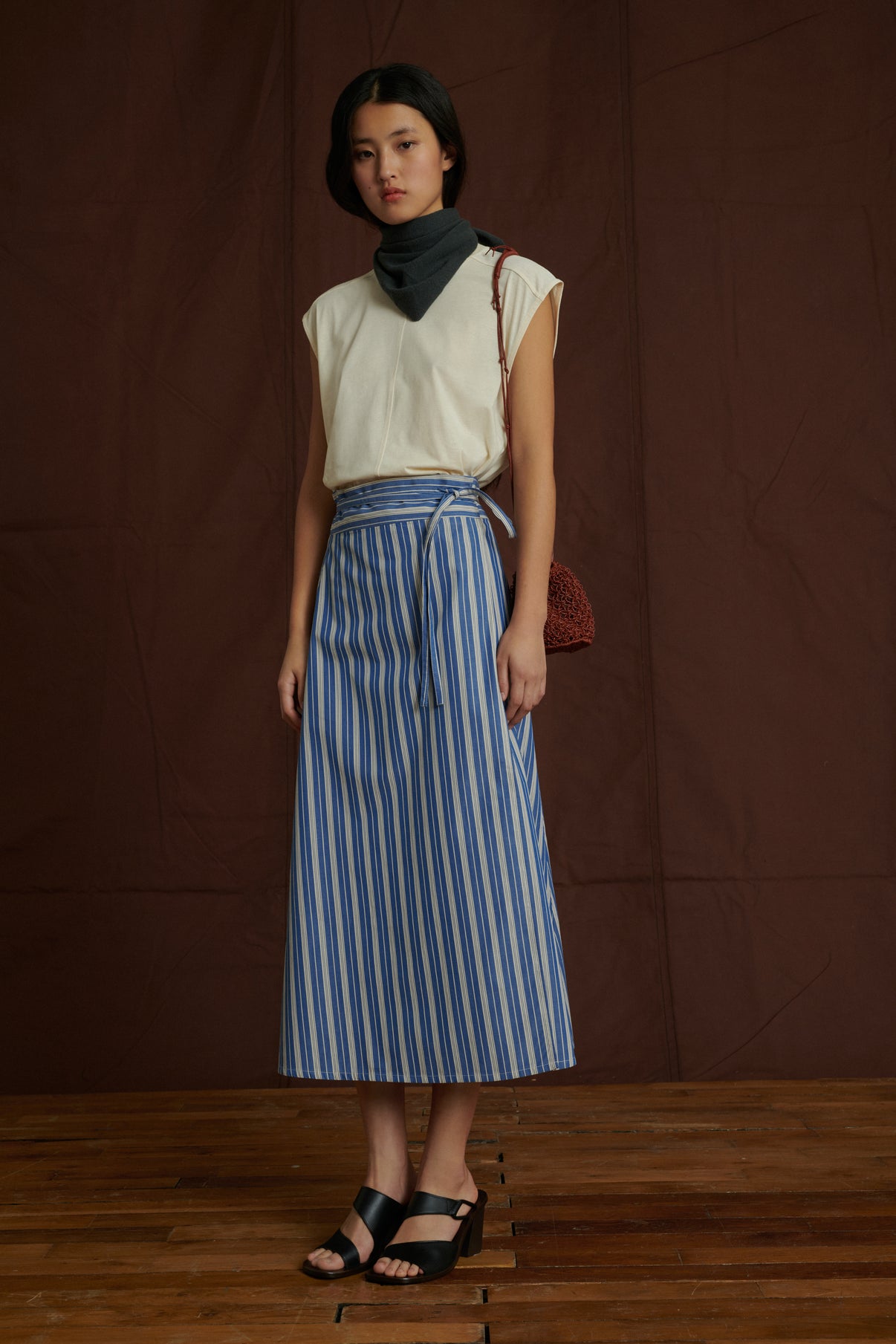 Jupe Reine - Bleu/Blanc - Coton - Femme vue 1