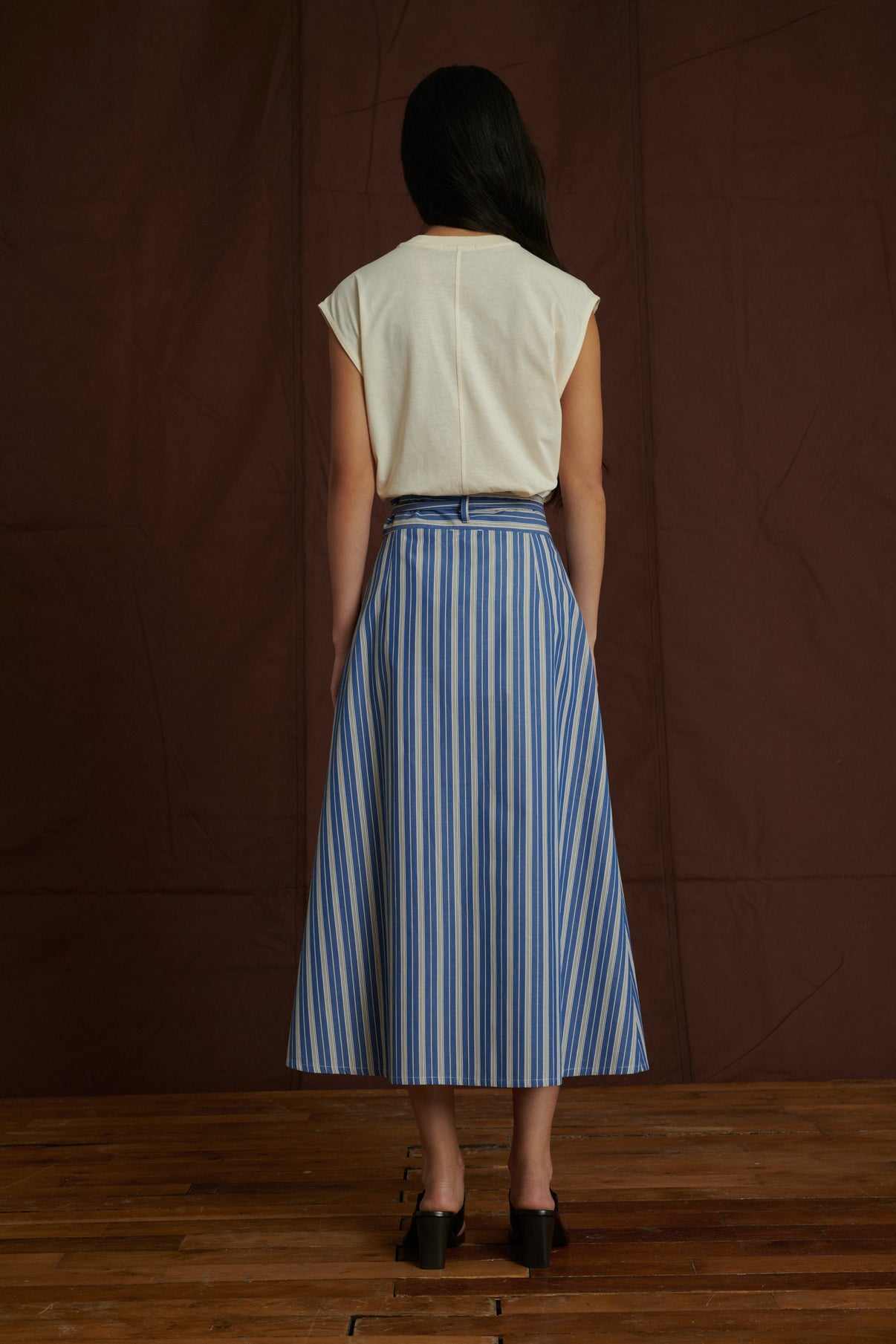 Jupe Reine - Bleu/Blanc - Coton - Femme vue 2