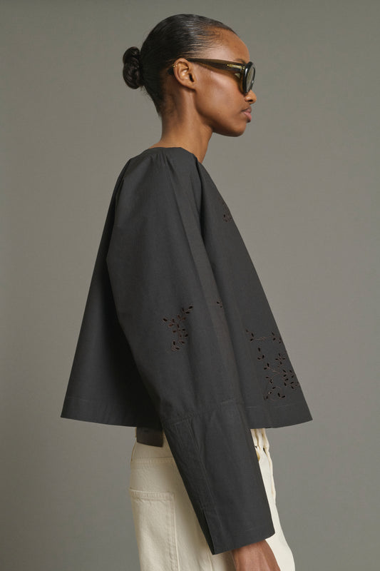 Bluse Hansel - Anthrazitgrau - Baumwolle - Damen