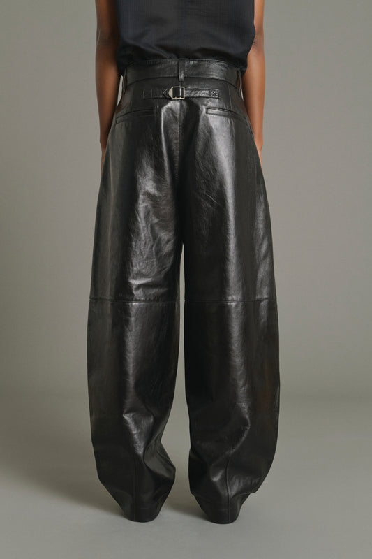 Hose Julien - Schwarz - Leder - Damen