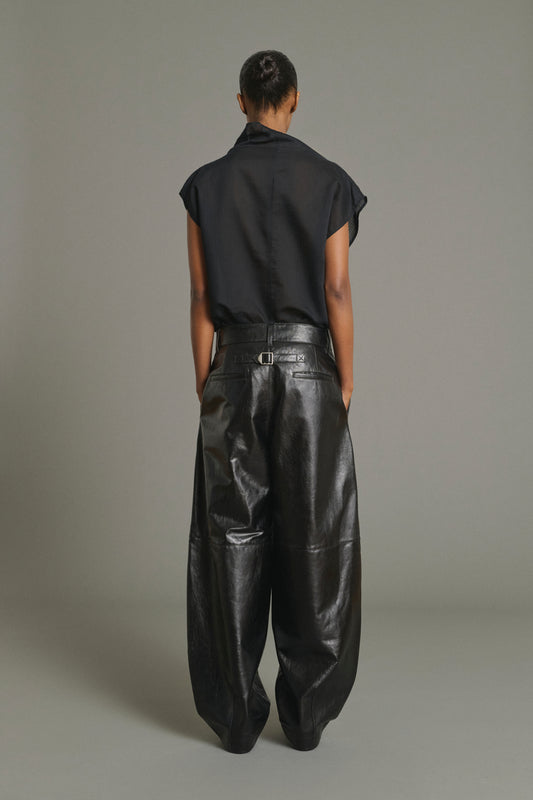Hose Julien - Schwarz - Leder - Damen