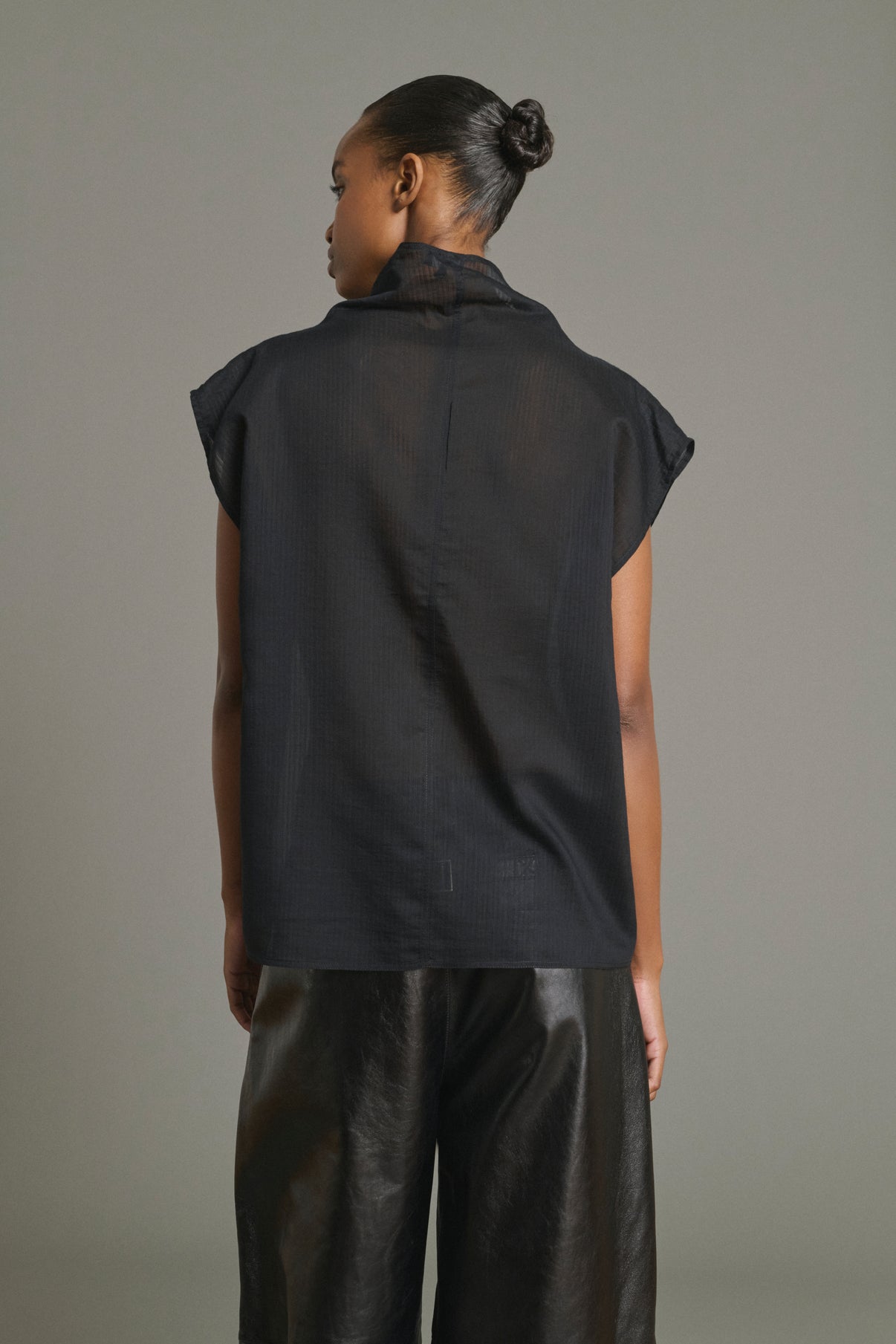 Blouse Izumi - Noir - Coton - Femme vue 4