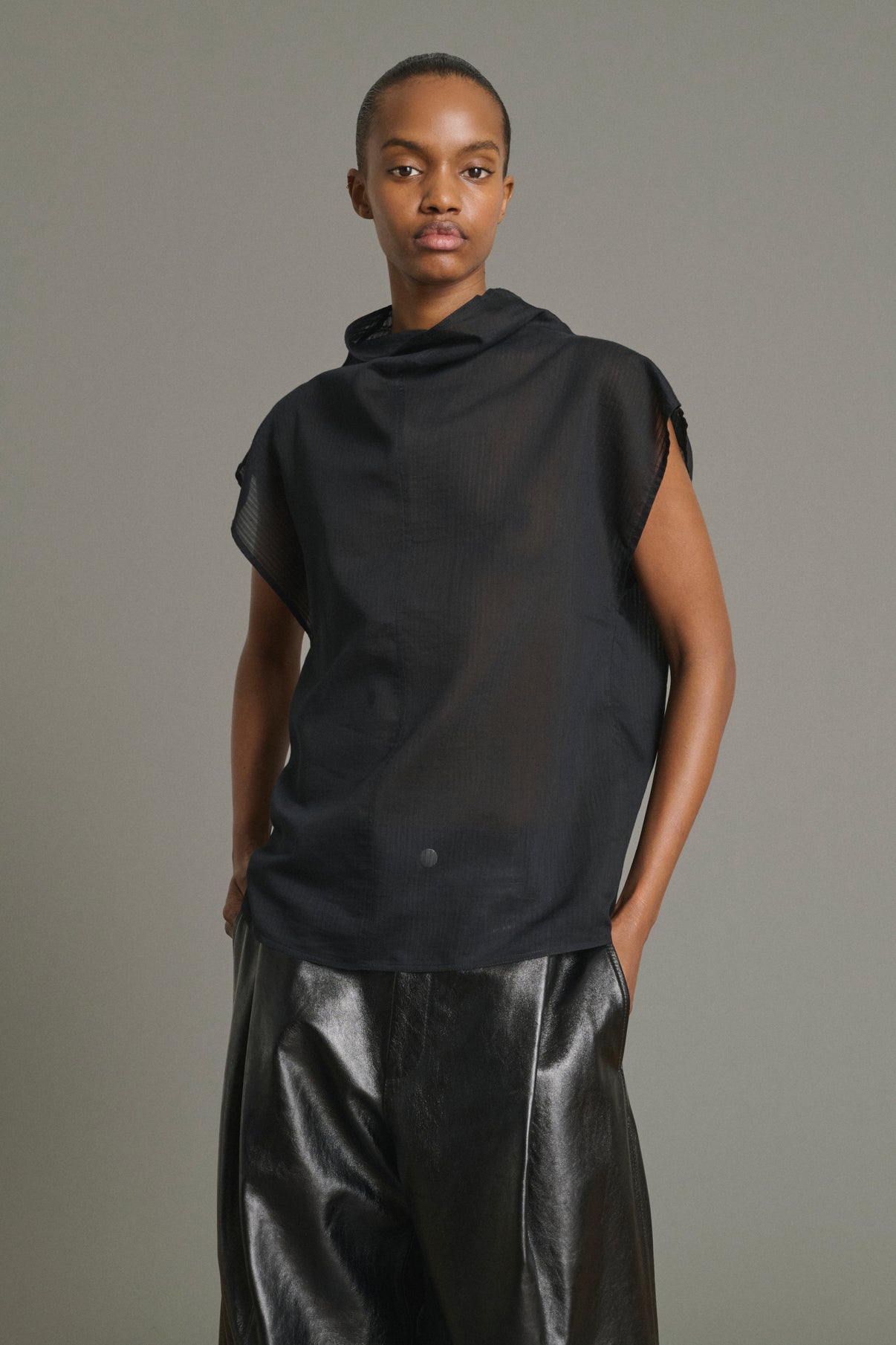 Blouse Izumi - Noir - Coton - Femme vue 3