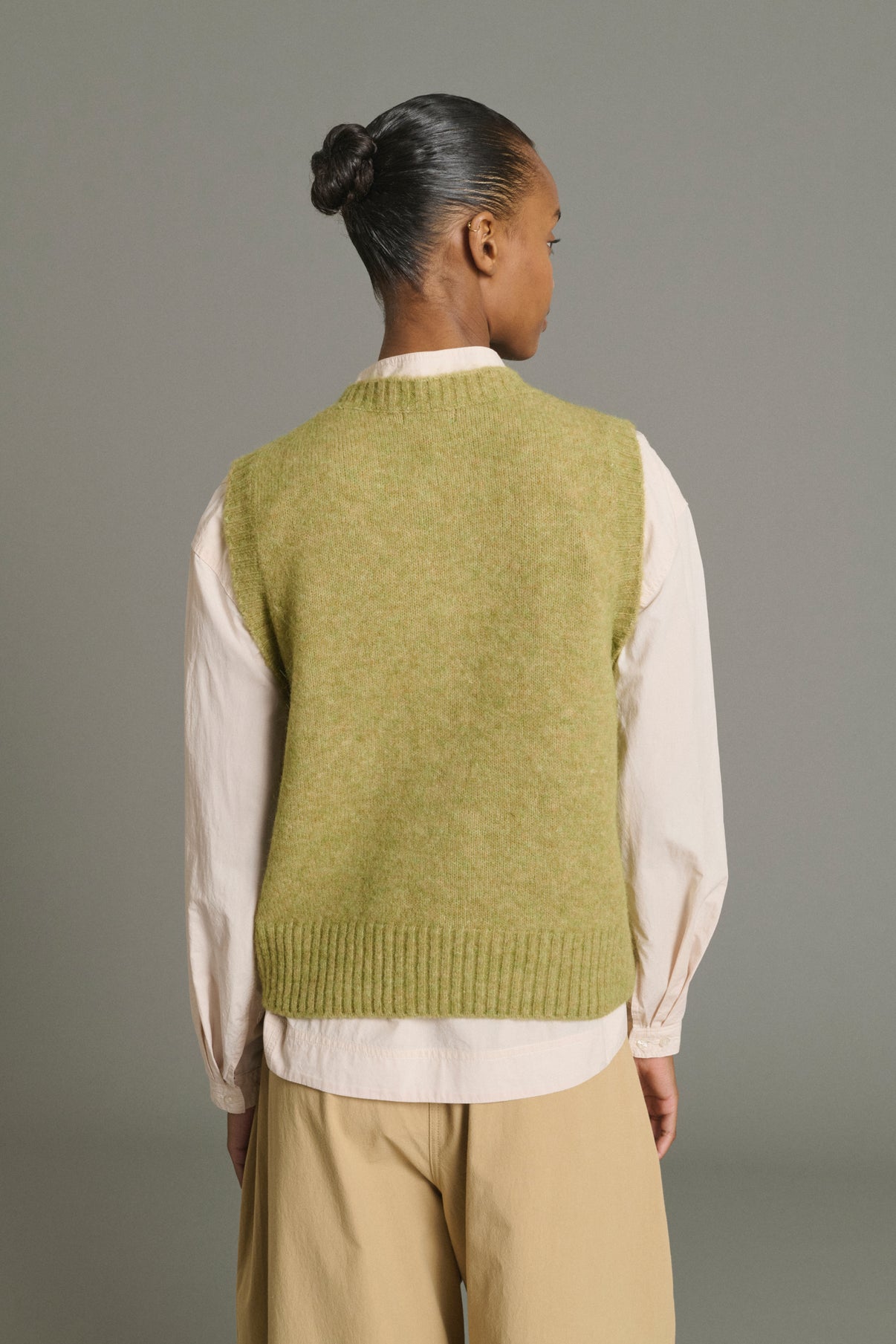 Pullover Namaste - Salbeigrün - Wolle - Damen vue 4