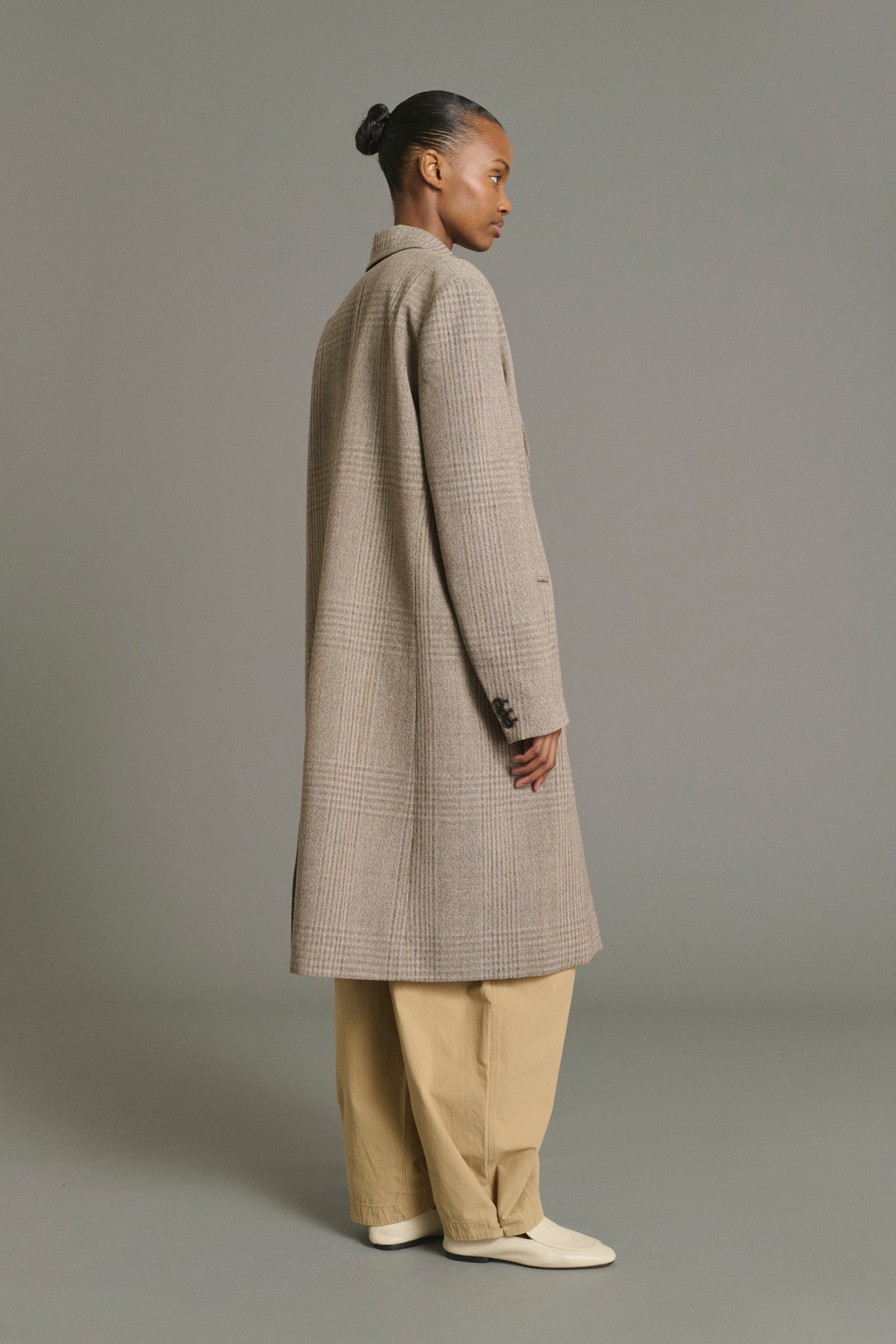 Manteau Lincoln - Marron/Beige - Laine - Femme vue 2
