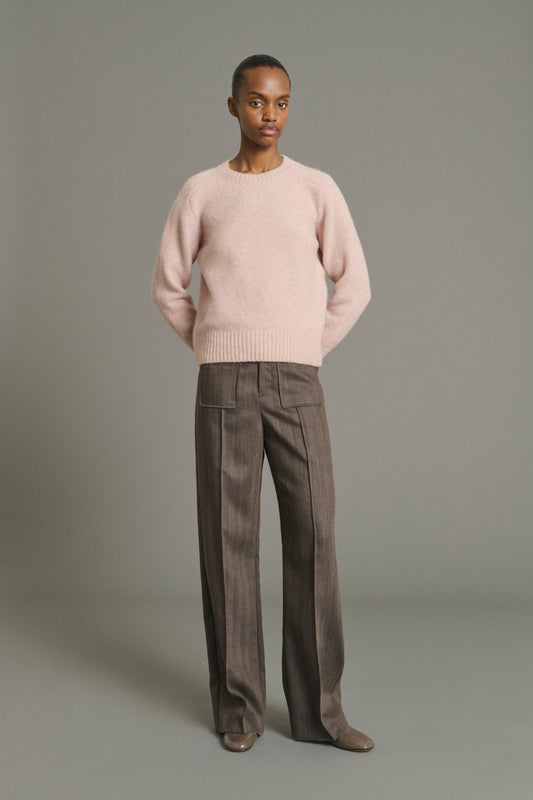 Pantalon Harold - Marron Glacé - Laine - Femme