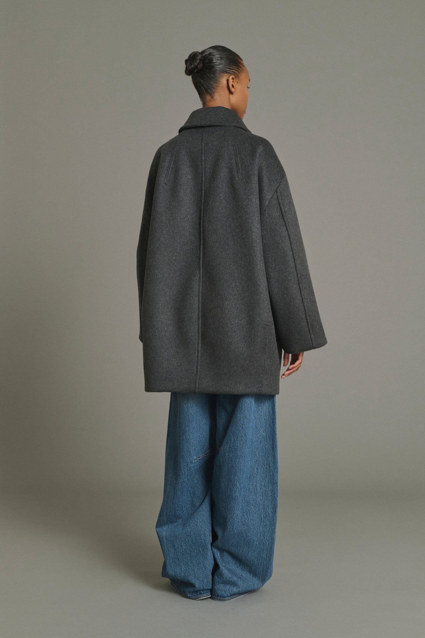 Manteau Kasper - Anthracite Chiné - Laine - Femme