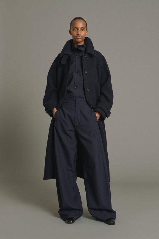 Mantel Berlin - Navy - Wolle - Damen