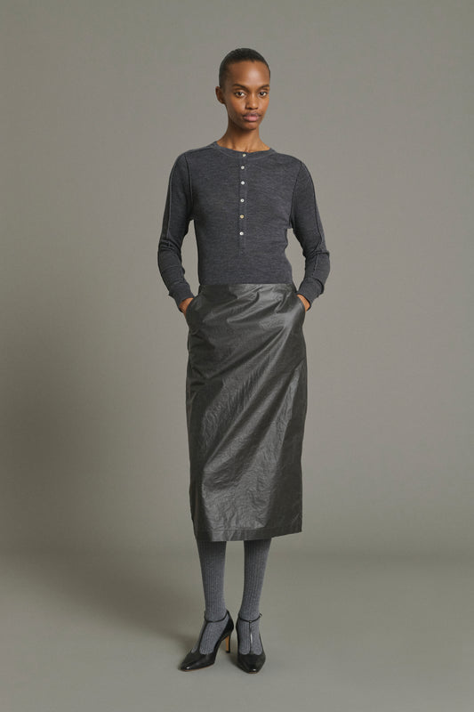 Rock Flavia – Dunkelbraun – Baumwolle – Damen