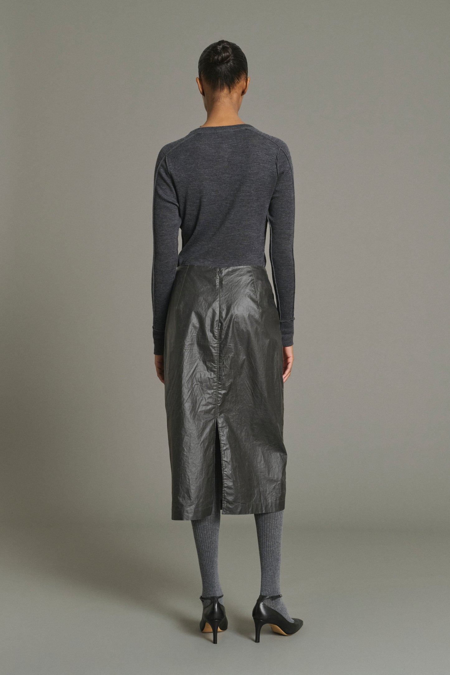 T-Shirt Laos - Anthracite Grey - Wool - Women