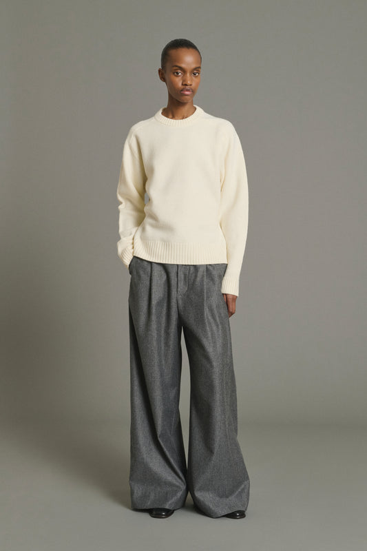 Hose Hugues – Grau Meliert – Wolle – Damen