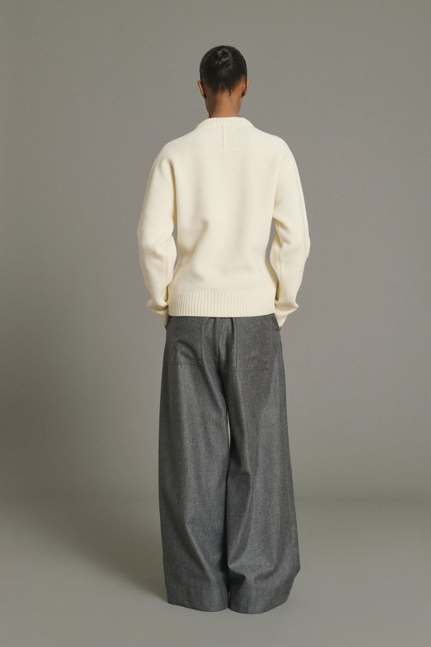 Trousers Hugues - Marl Grey - Wool - Women