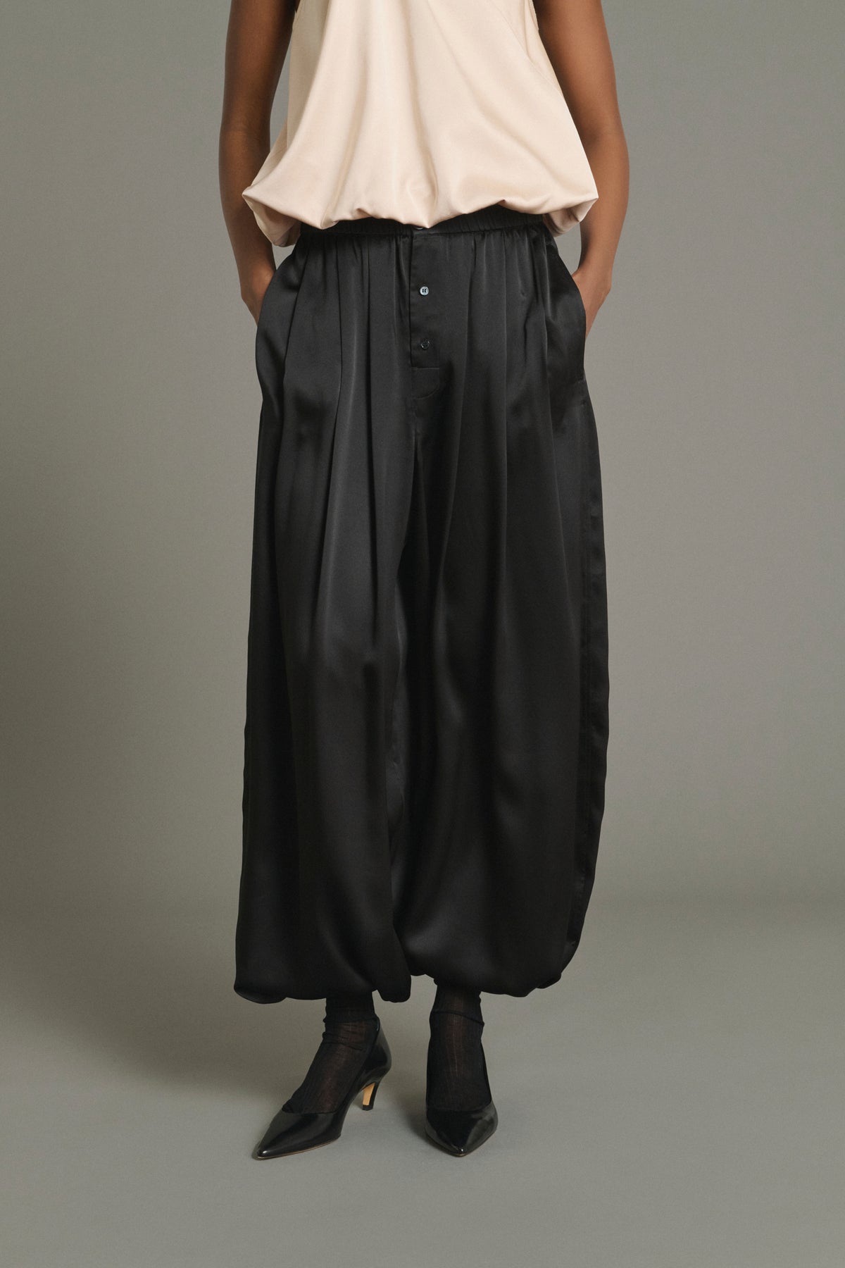 Leopold trousers - Black - Silk - Women