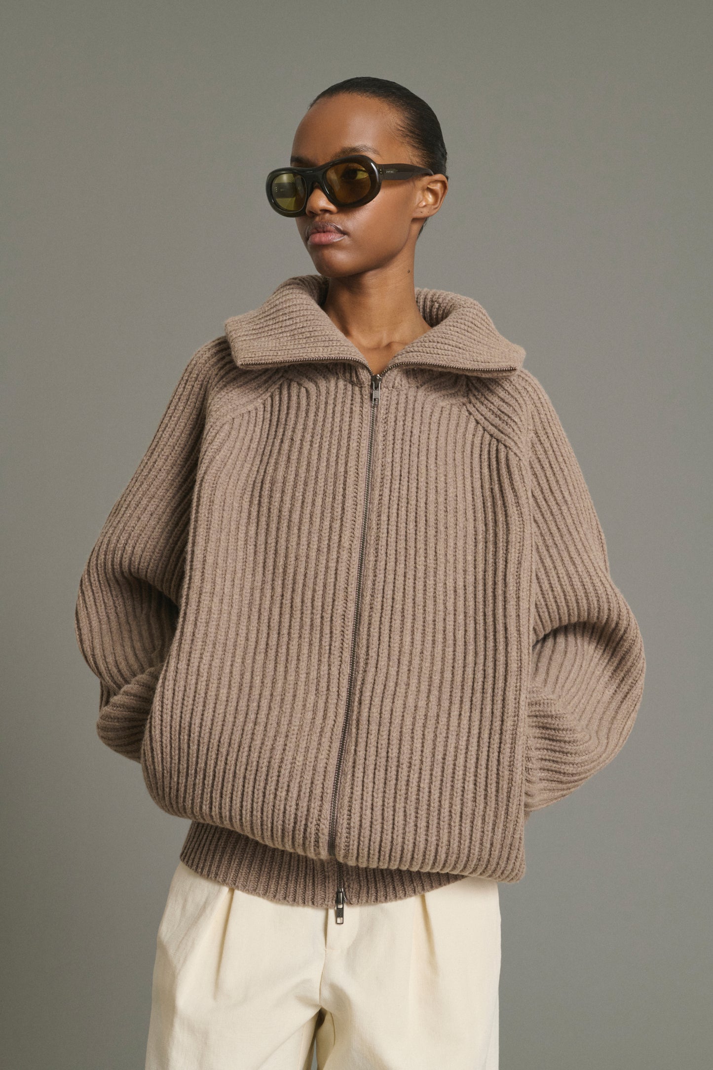 Veste Jasper - Beige Chiné - Laine Mérinos - Femme