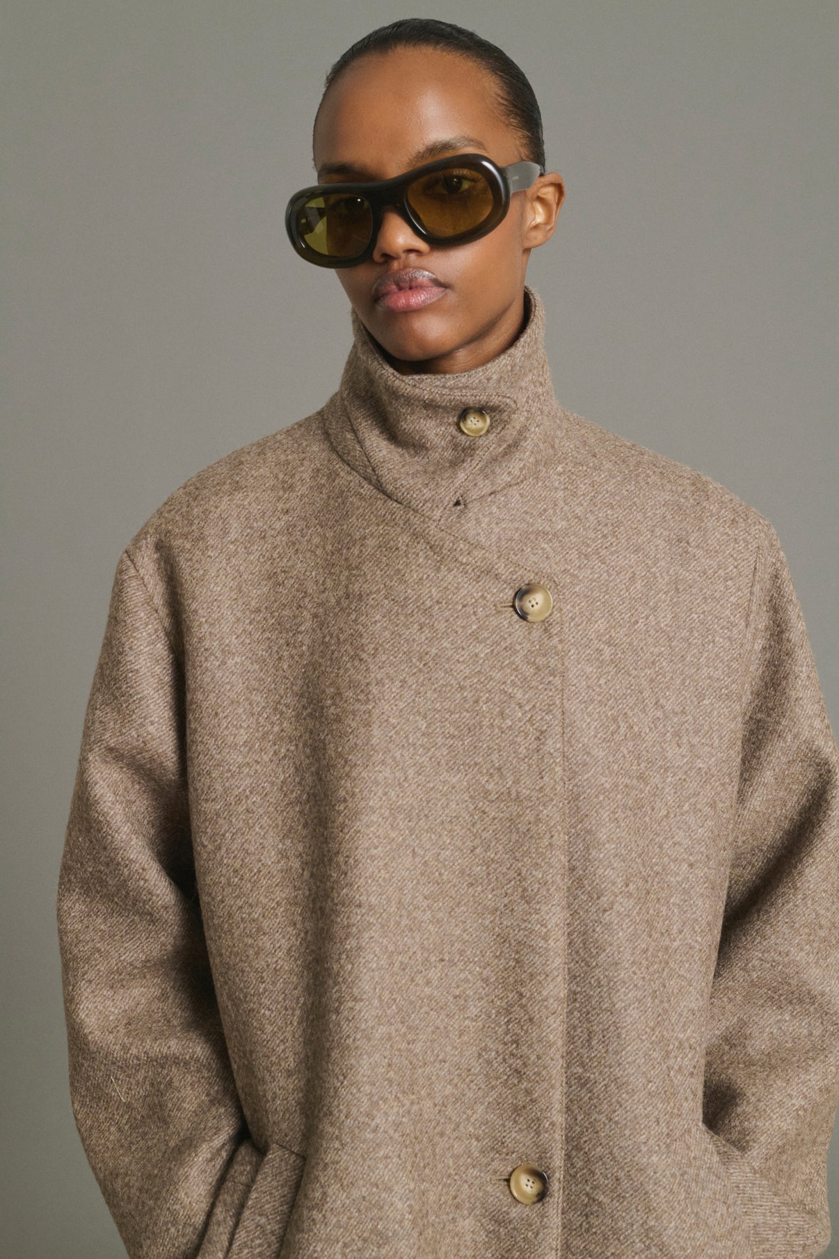 Manteau Germain - Taupe - Laine - Femme vue 3