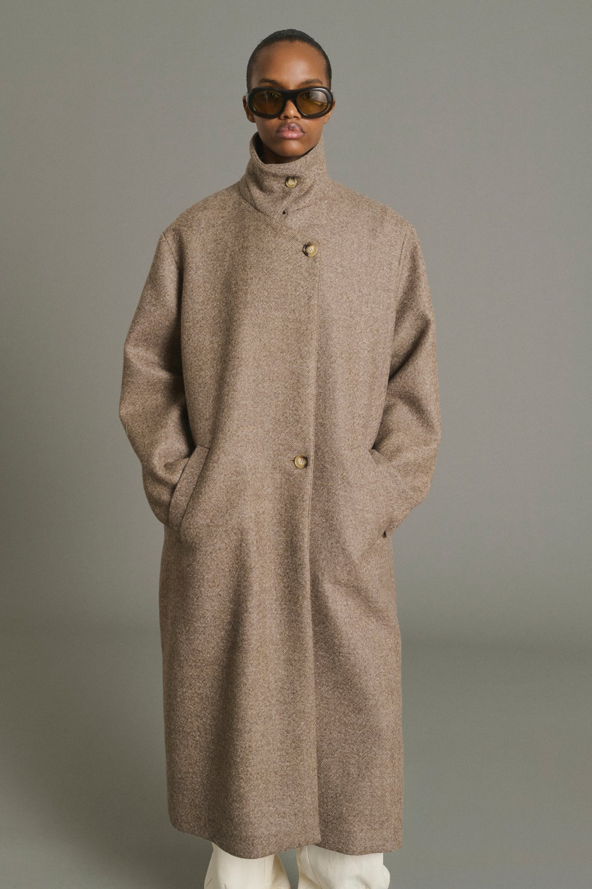 Manteau Germain - Taupe - Laine - Femme vue 4