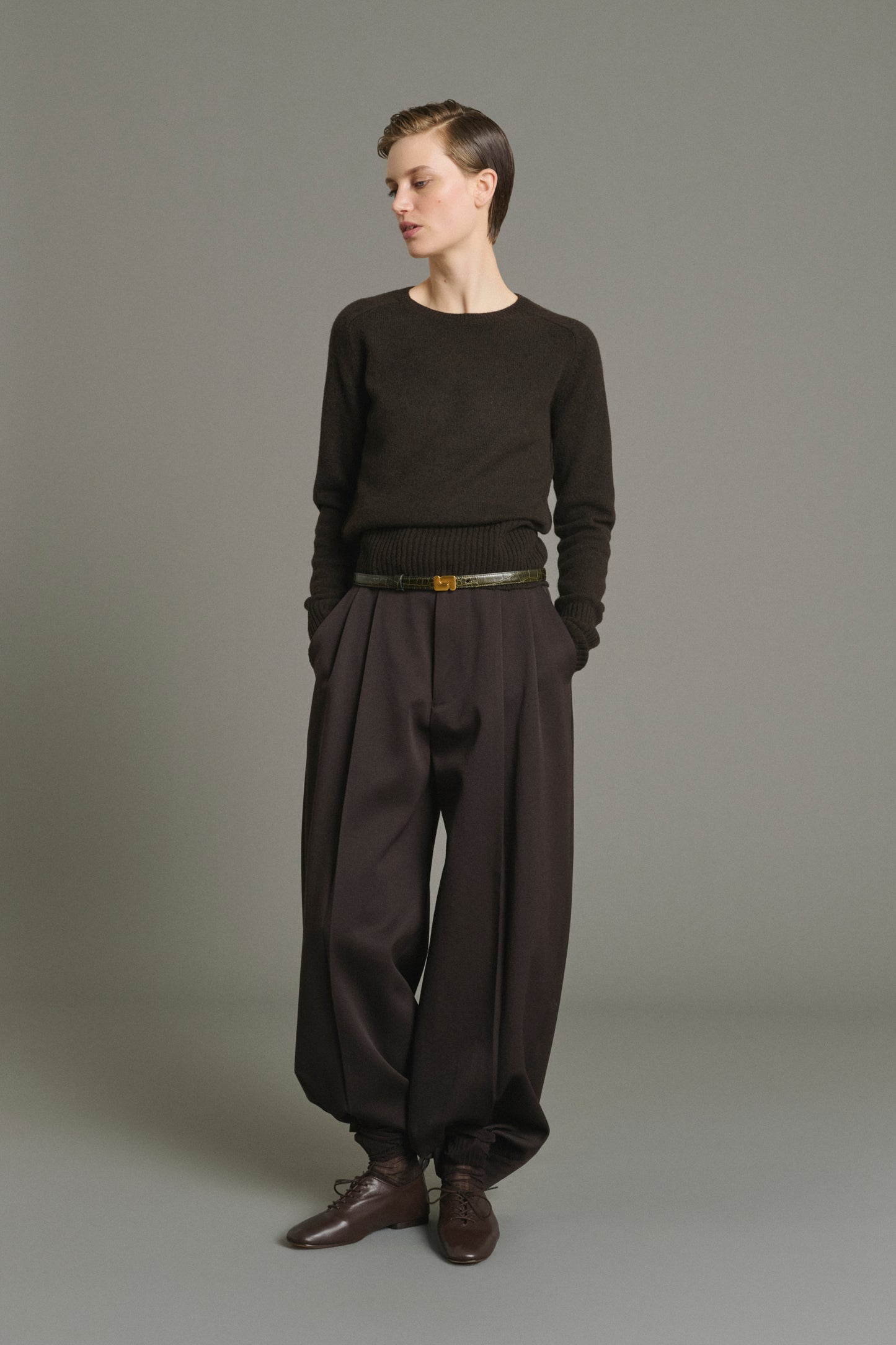 Pull Jamie - Chocolat - Laine Mérinos - Femme