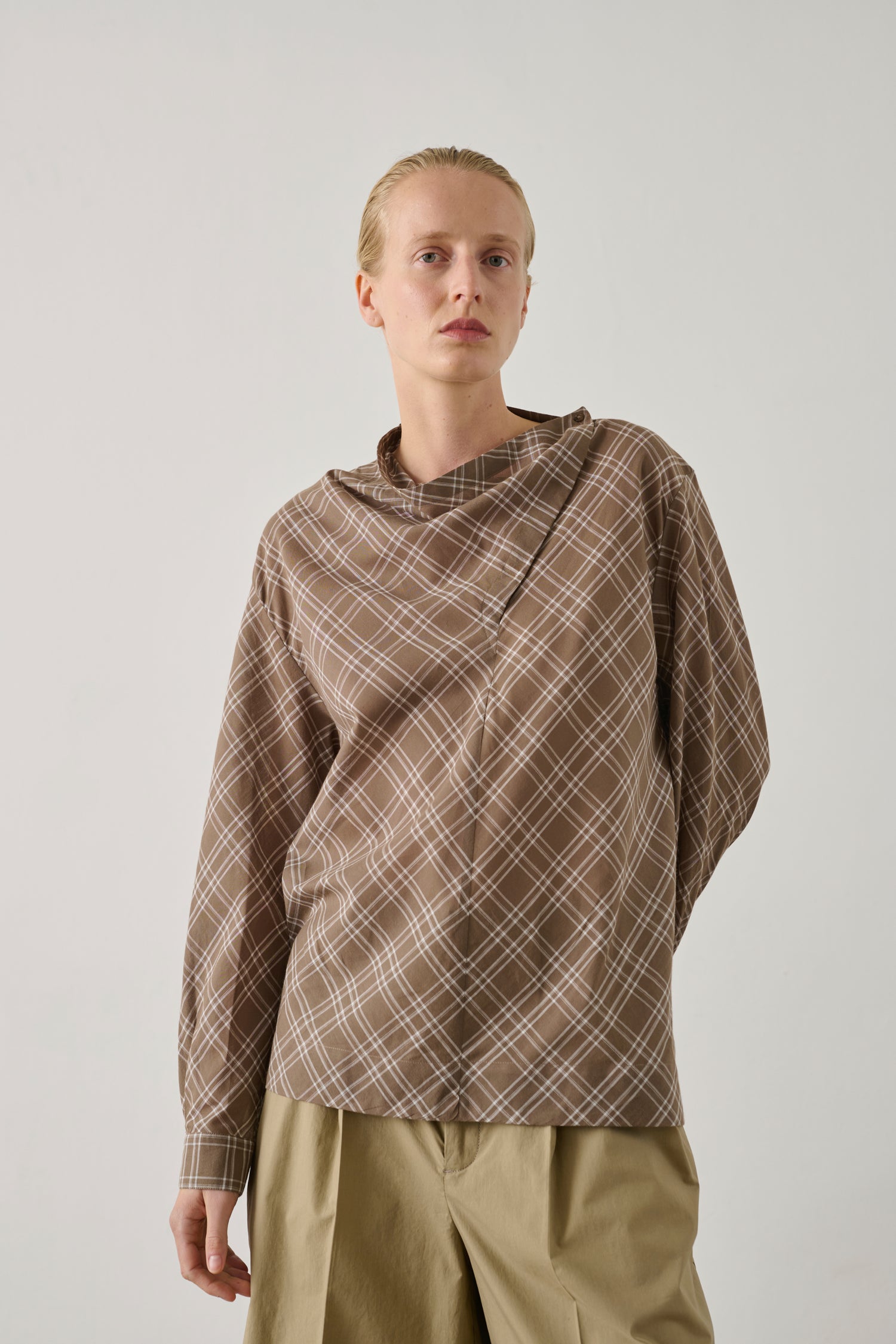 Bluse Irving - Marron Glacé/Écru - Baumwolle - Damen