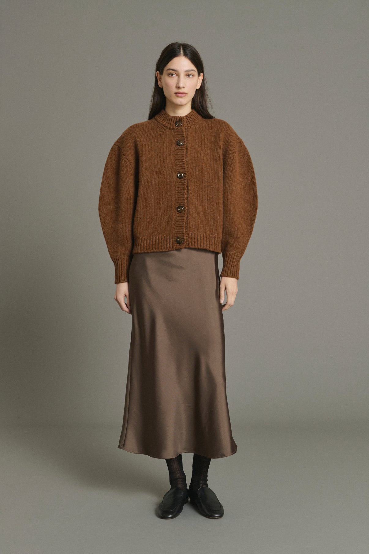 Cardigan Leonard - Karamell - Merinowolle - Damen vue 3
