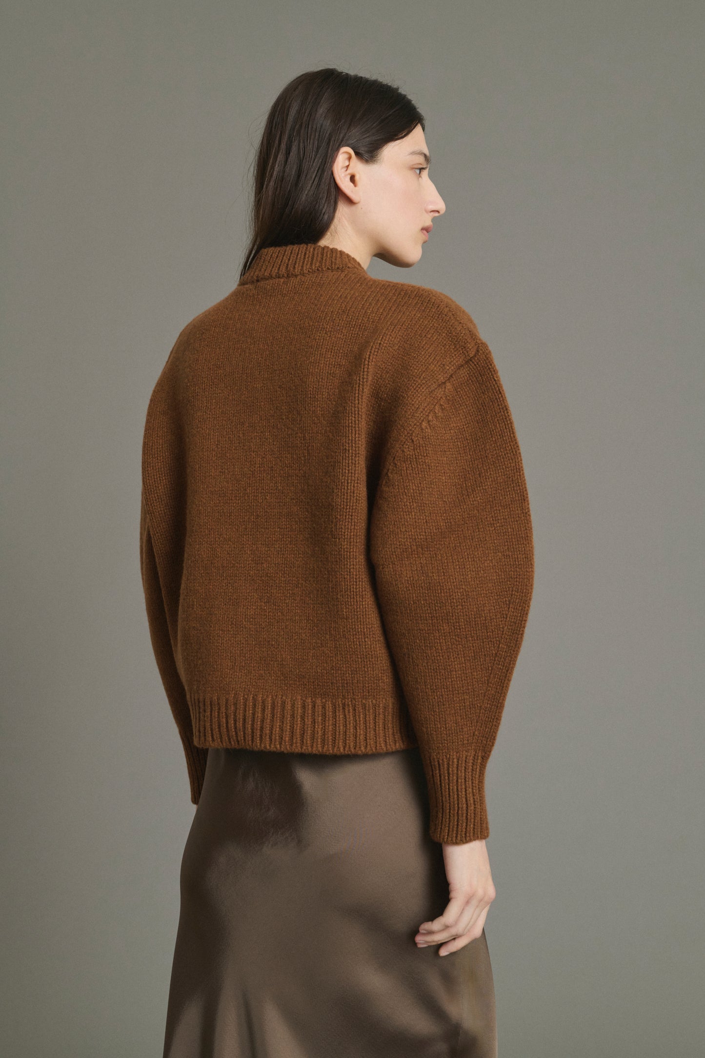 Cardigan Leonard - Karamell - Merinowolle - Damen