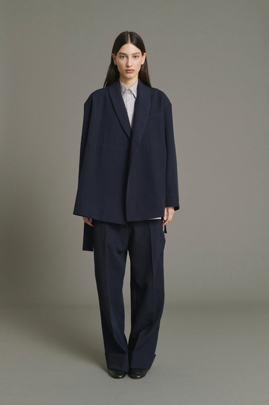 Hose Kobe – Navy – Wolle – Damen