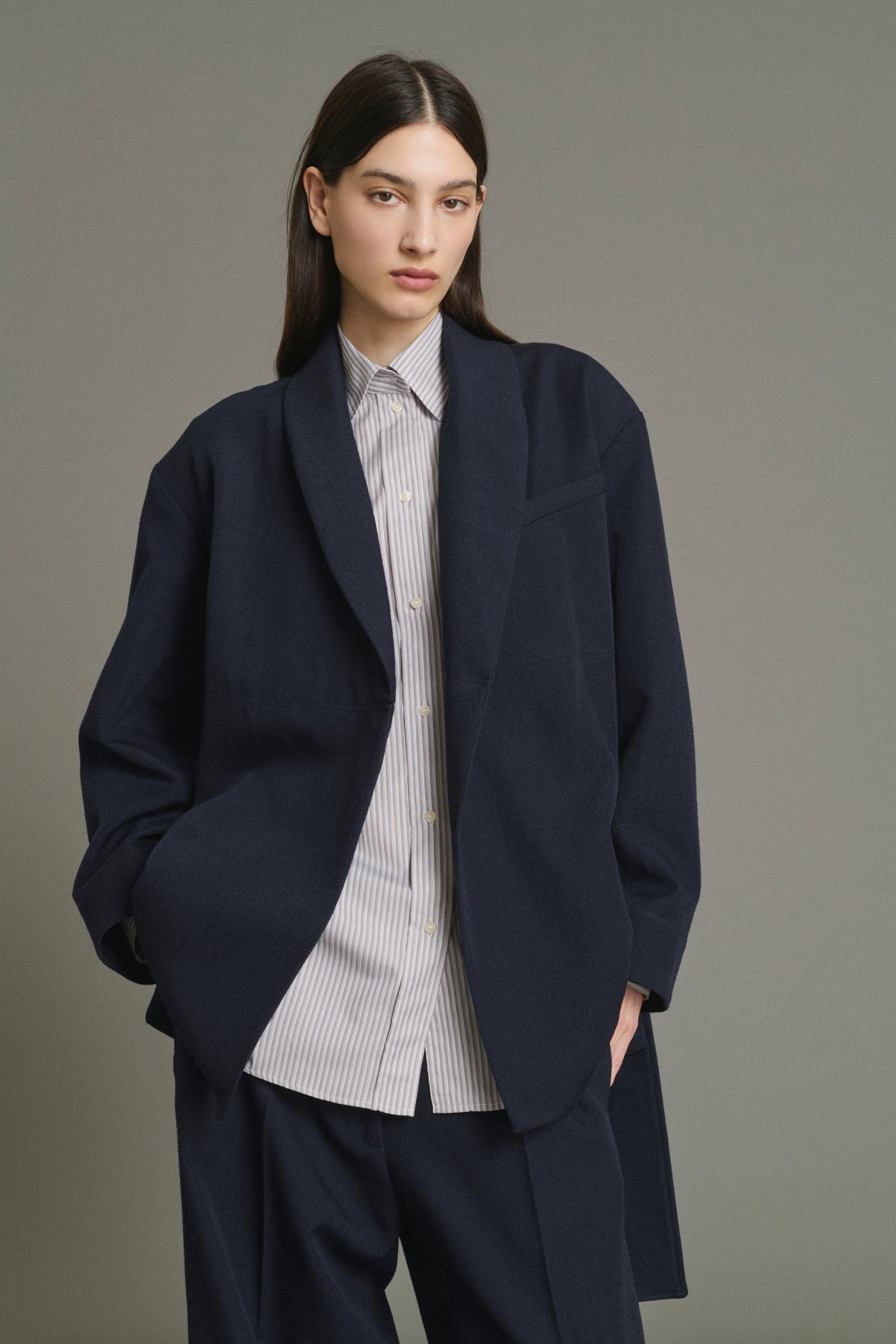 Veste Come - Navy - Laine - Femme vue 5