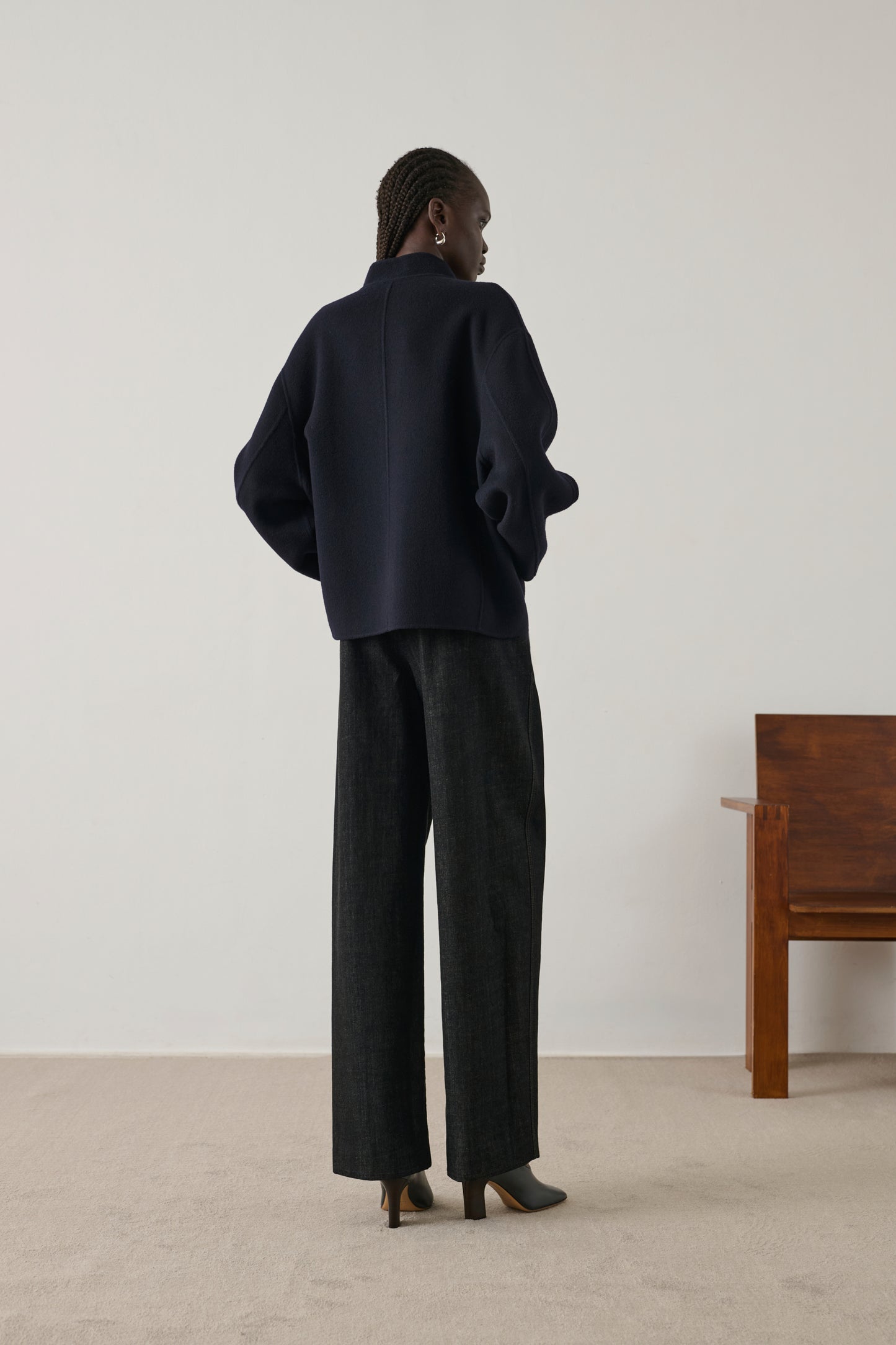 Manteau Windsor - Deep Navy - Laine - Femme