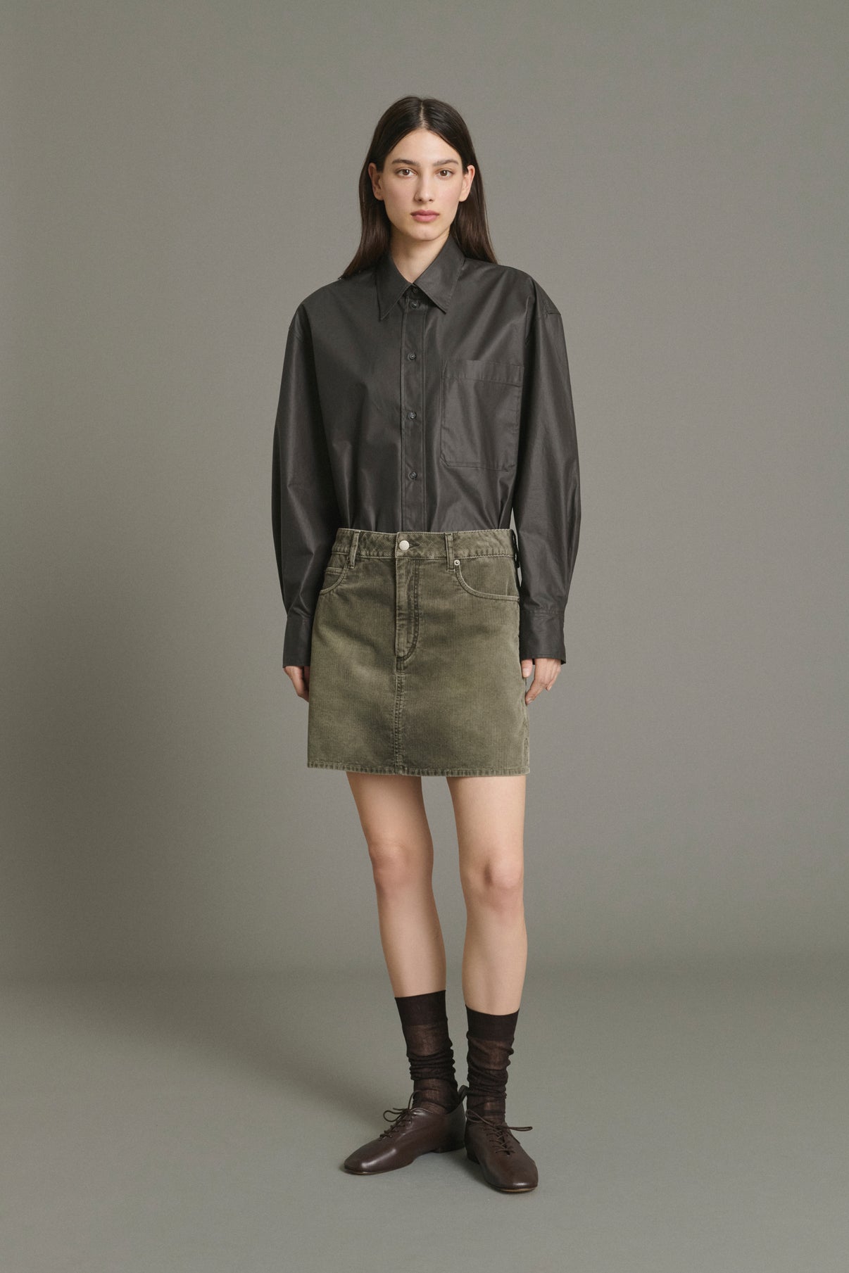Rock Lacy – Grau – Baumwolle – Damen vue 1