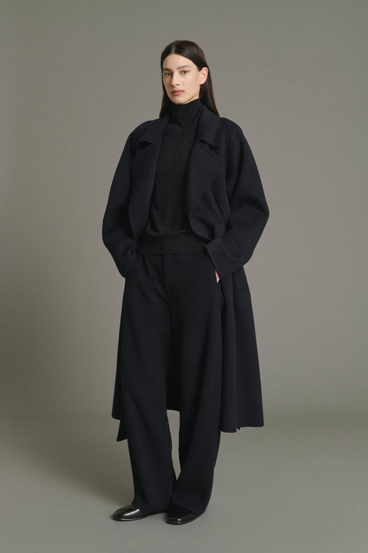 Mantel Harvard - Deep Navy - Wolle - Damen