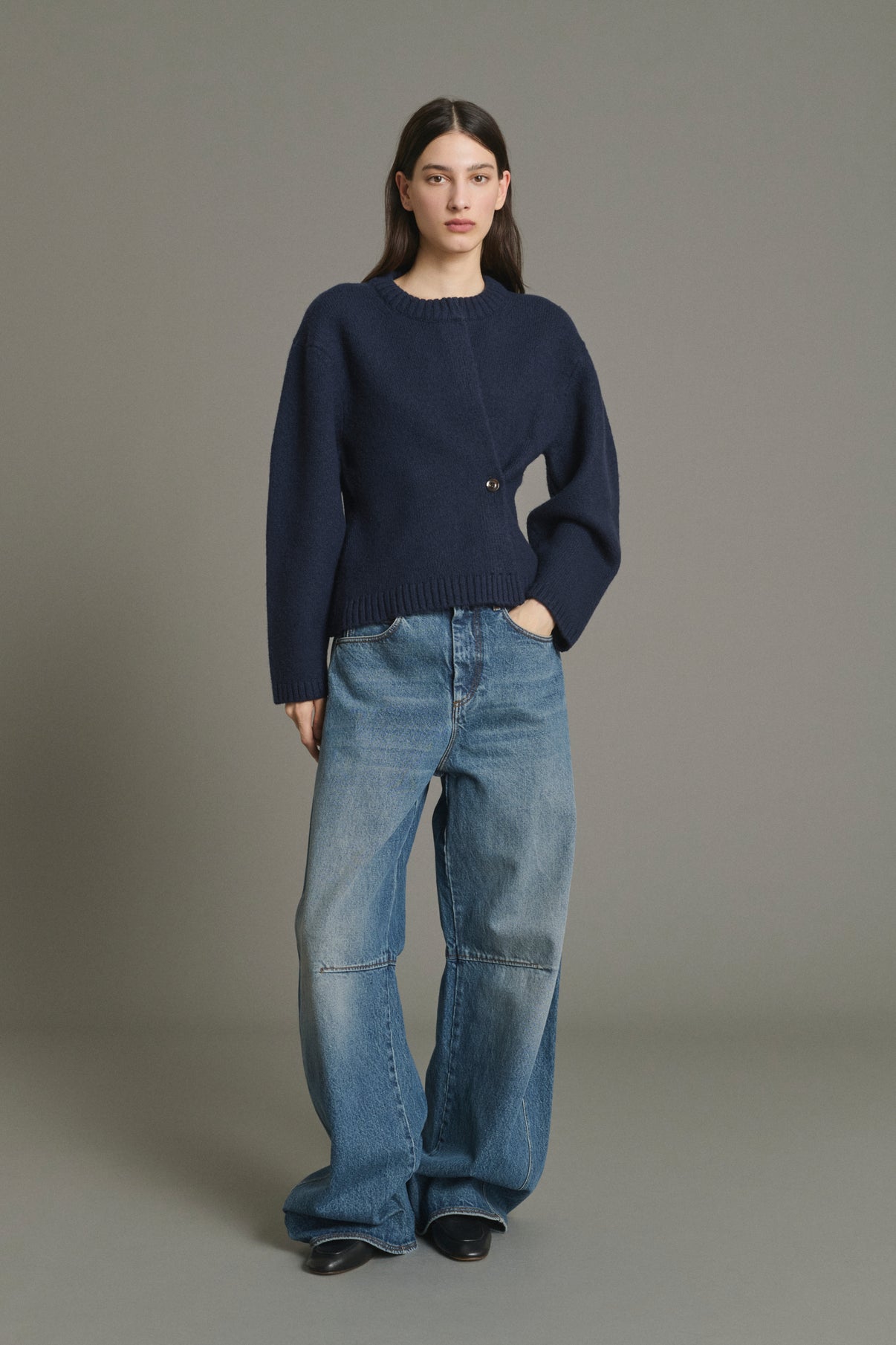 Cardigan Galileo - Navy - Laine Mérinos - Femme vue 2