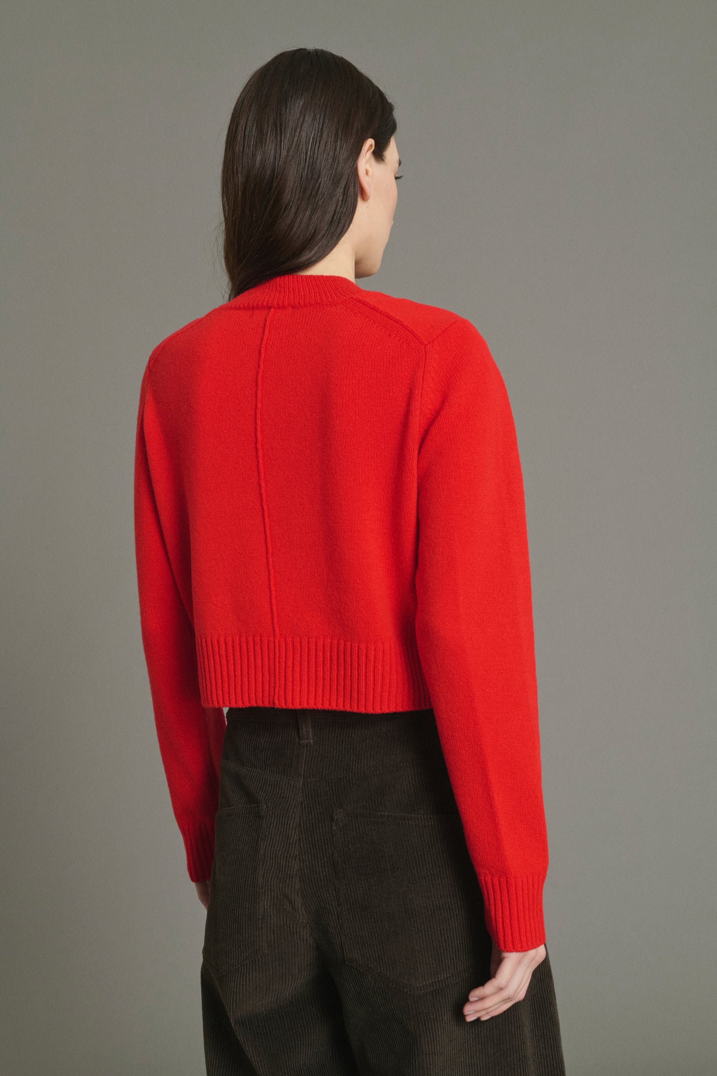 Pull Jonas - Rouge - Laine Mérinos - Femme