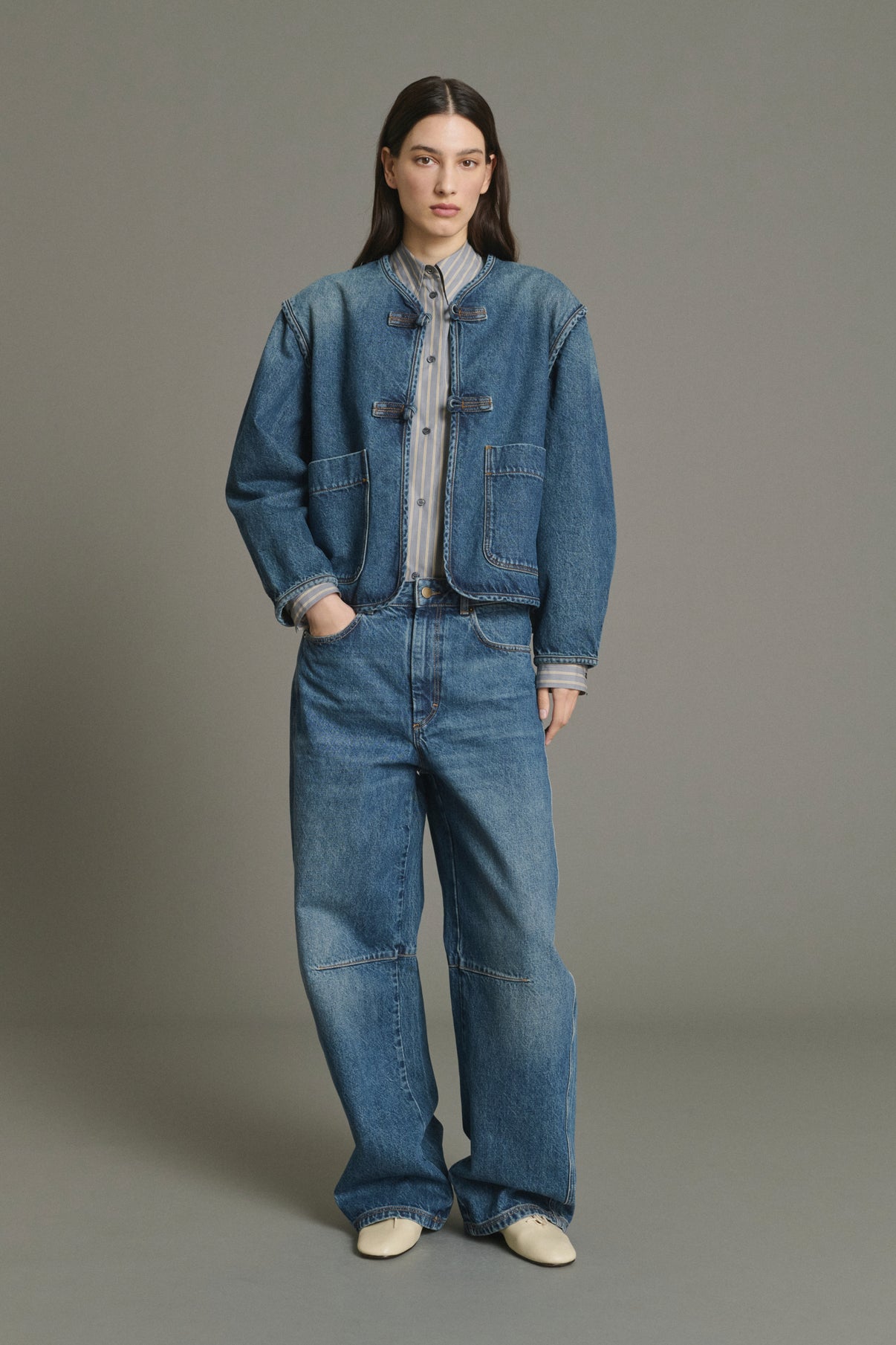 Jeans Eliott - Blaue Denim Weite Femme - Soeur vue 1