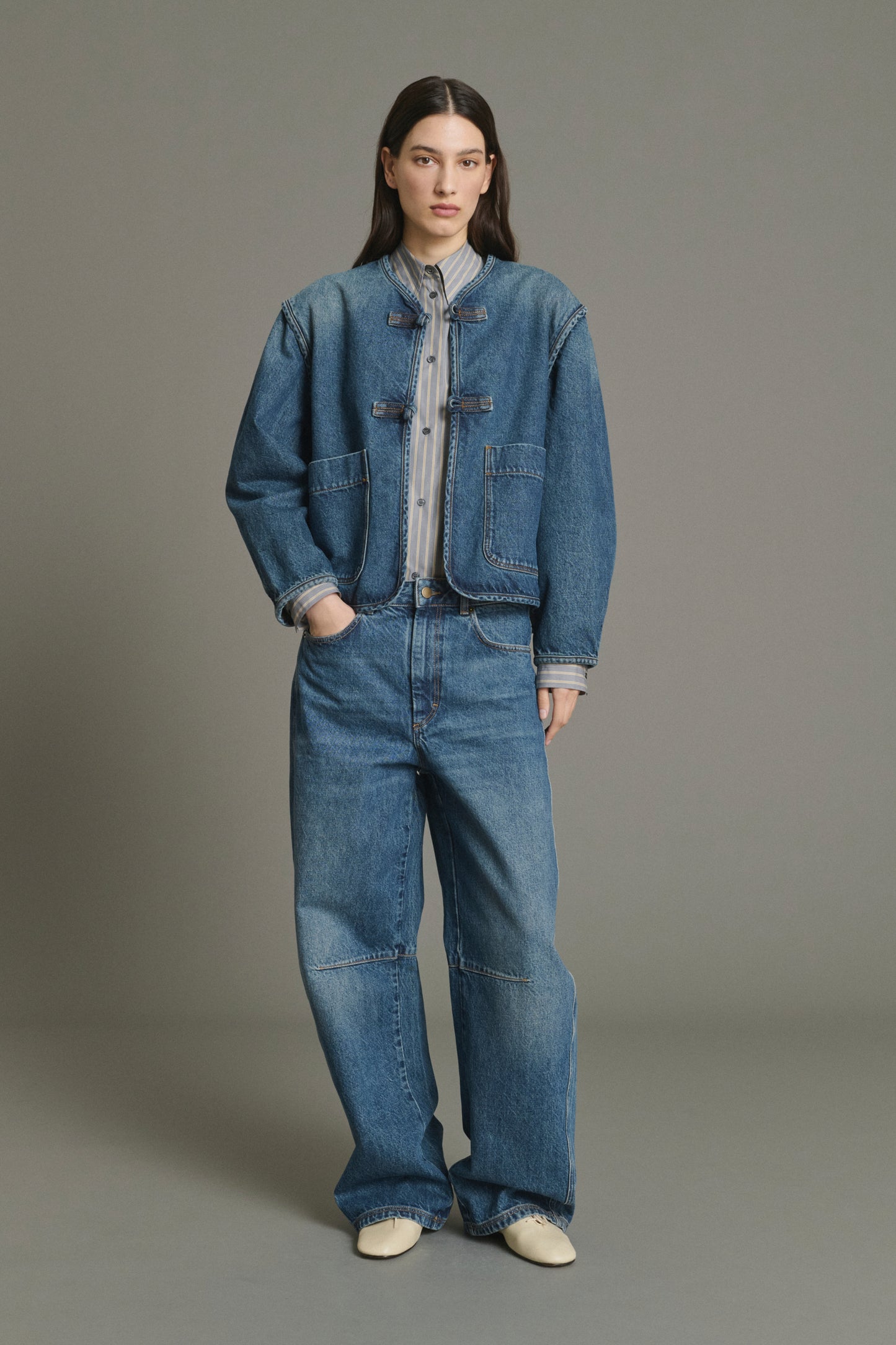 Jeans Eliott - Blaue Denim Weite Femme - Soeur
