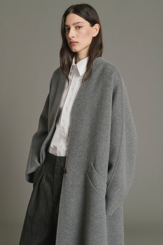 Manteau Harrow - Gris Clair - Laine - Femme