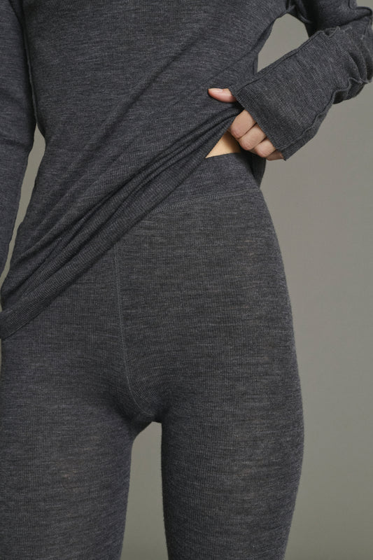 Legging Jen - Gris Anthracite - Laine - Femme