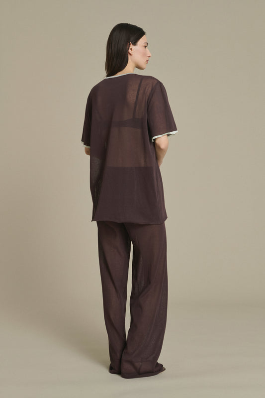 T-shirt Dua chocolat en maille Soeur & TL180 - Soeur