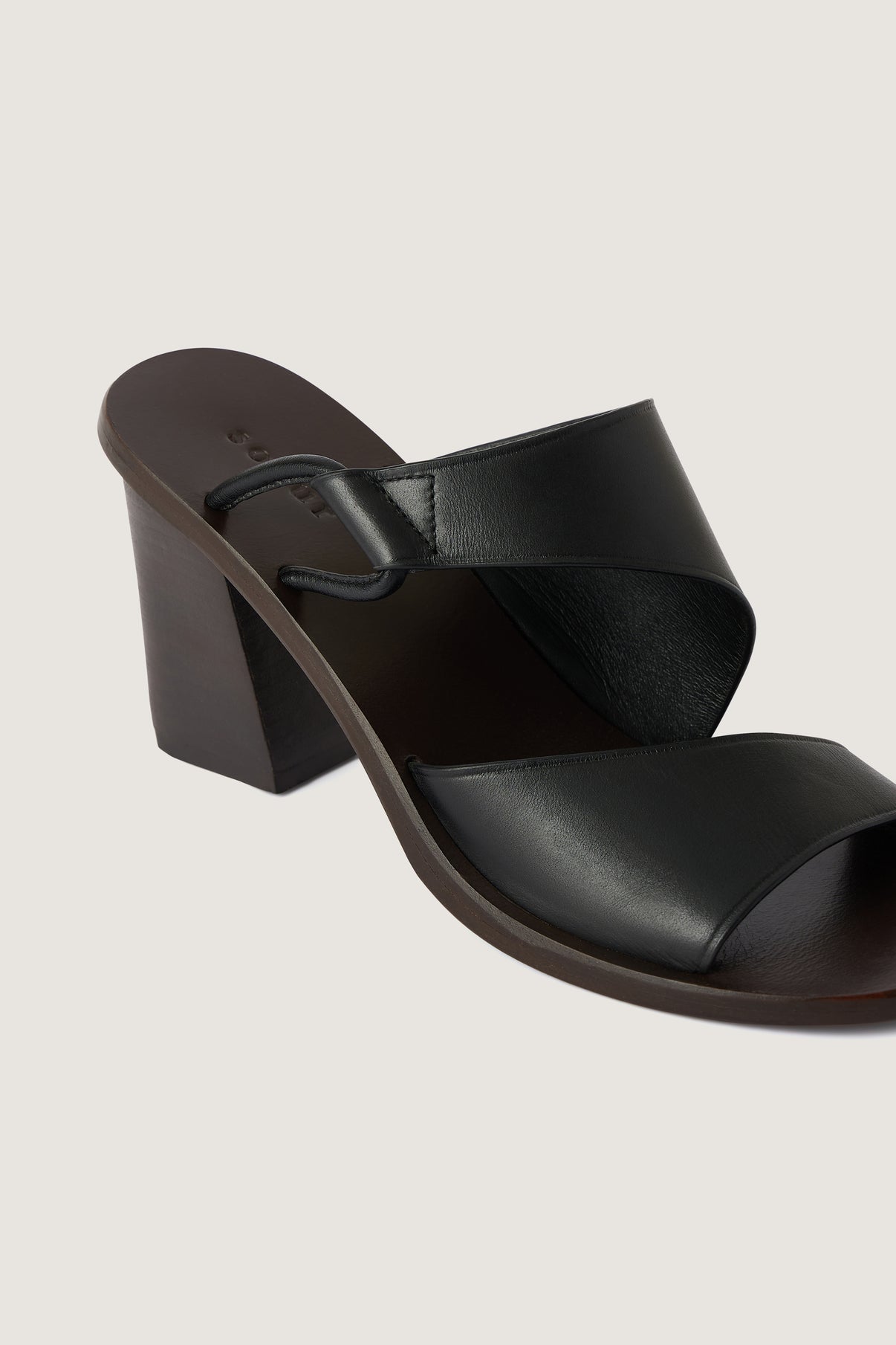 Sandales Astree - Noir - Cuir - Femme vue 6