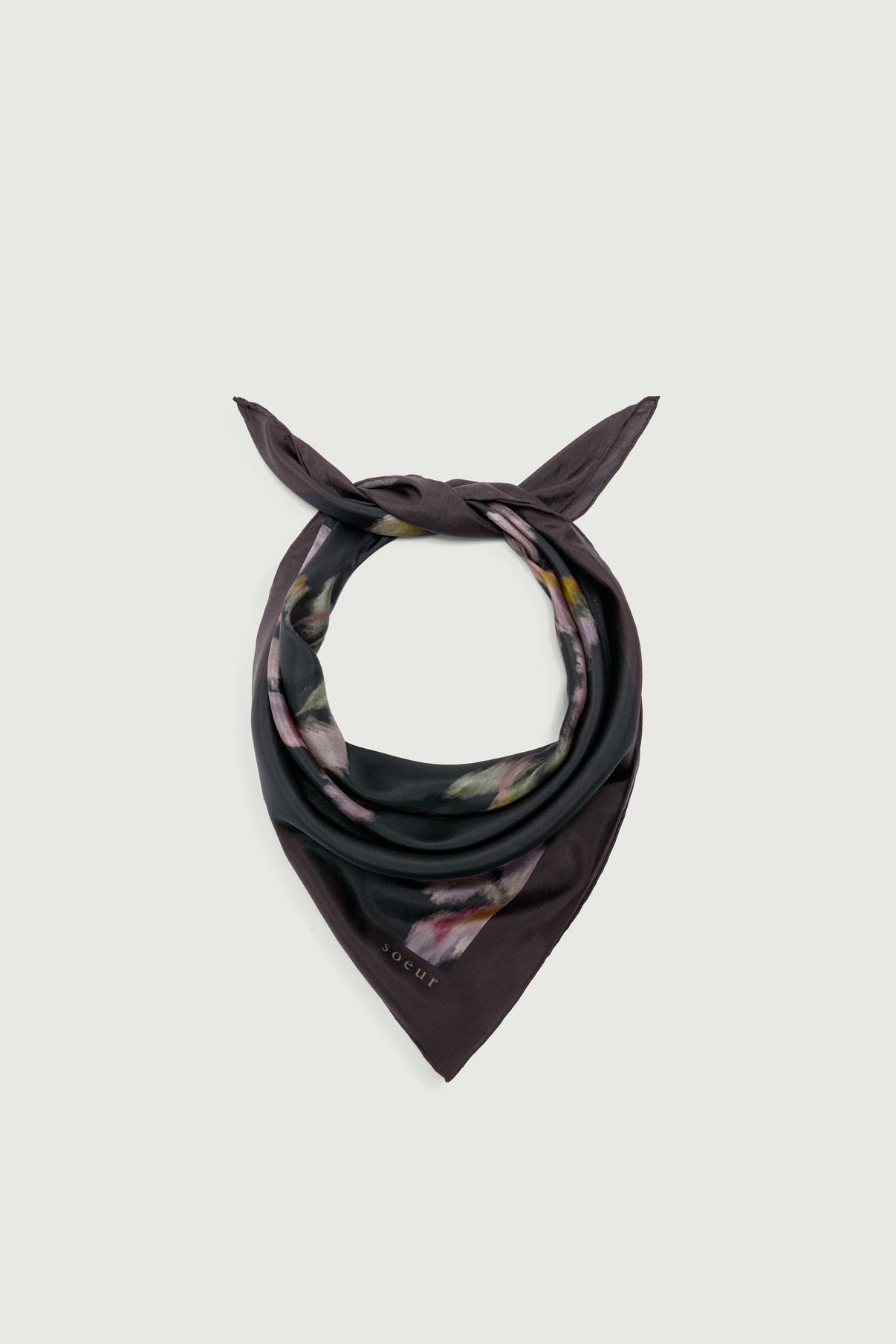 Foulard Capucine - Anthracite/Violet - Soie - Femme vue 2