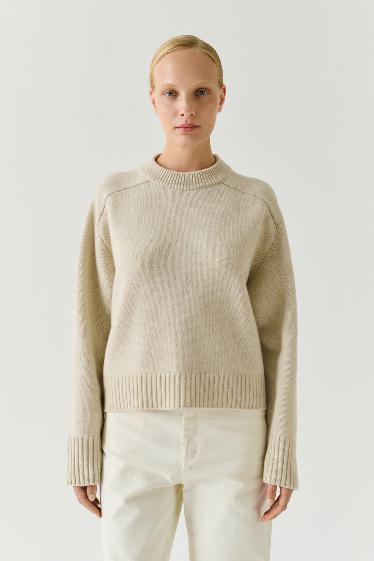 Will pullover - Écru Chiné - Merino Wool - Women vue 1