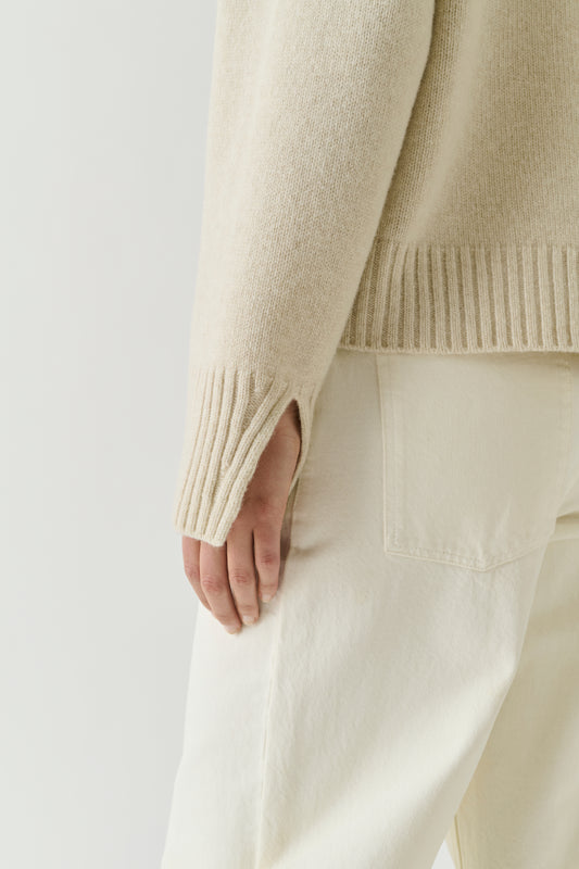 Pullover Will – Écru Chiné – Merinowolle – Damen